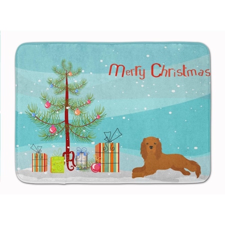 Carolines Treasures Ruby Cavalier King Charles Spaniel Christmas Tree Machine Washable Memory Foam Mat CK3495RUG